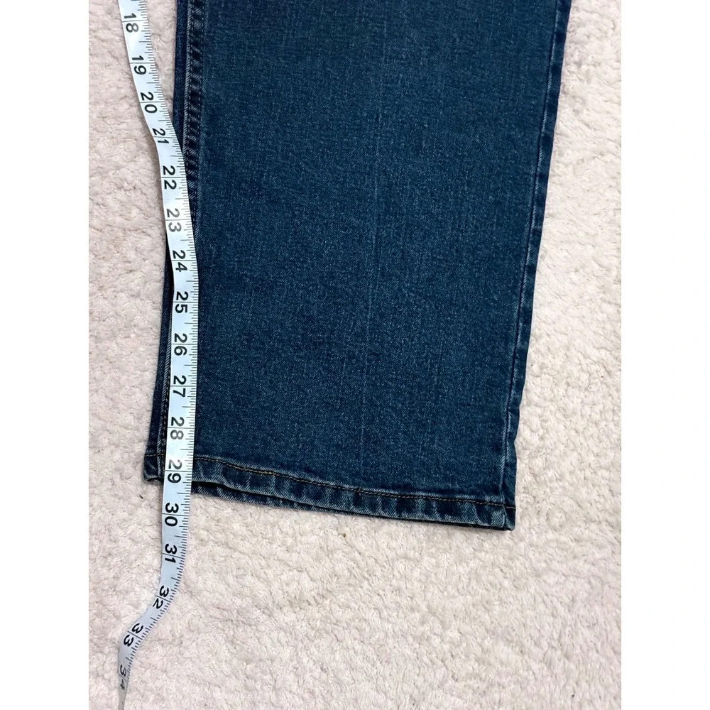Wrangler Premium Quality Mens Dark Wash Straight Leg Denim Jeans Blue 44x29‎